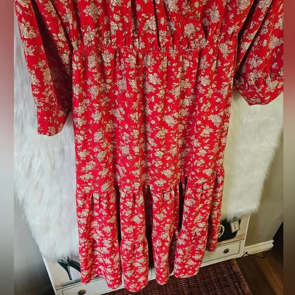 Black Tape Crimson Harvest Midi Dress - Picture 3 of 10